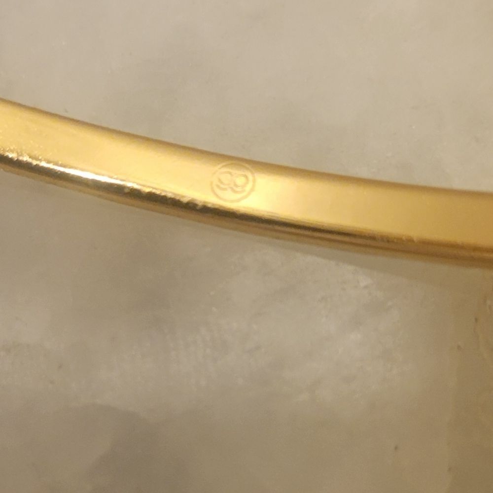 NWT Gorjana Rose Quartz 14Kt Gold Bracelet Bangle Cuff Dainty Ethereal Coquette - Picture 5 of 5